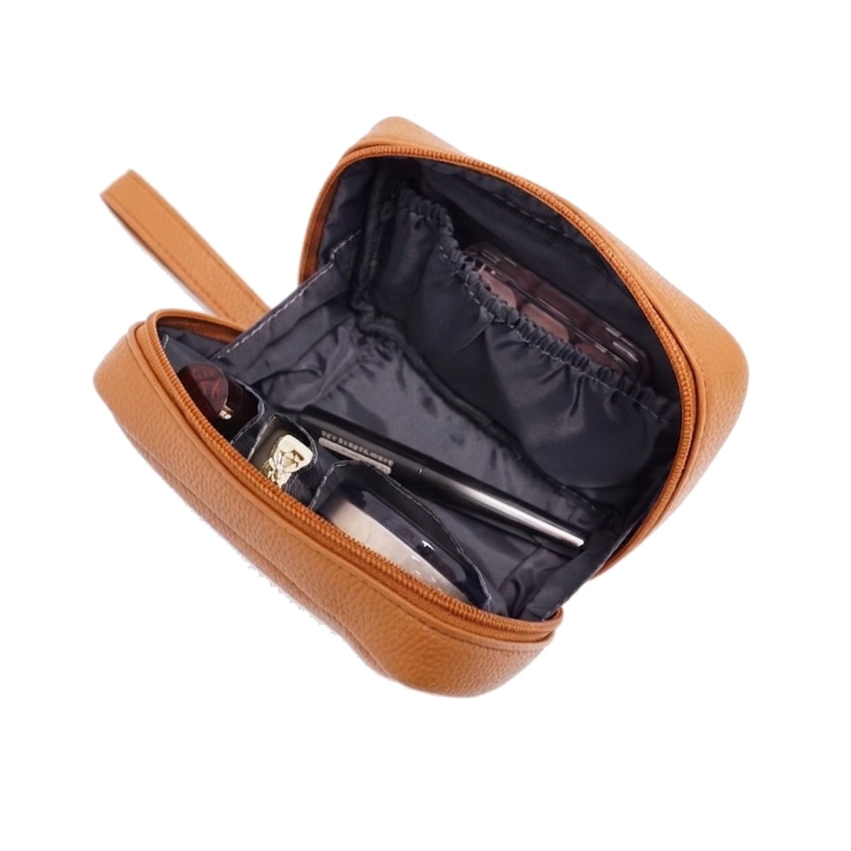 Jenna Cosmetic Case - Cognac 